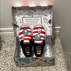 Sketchers Dr. Seuss Kids Sneakers - Red and Black